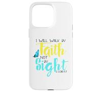 2 Cor. 5:7 - Je marcherai par la Foi et Non par la Vue, Papillon Coque pour iPhone 15 Pro Max
