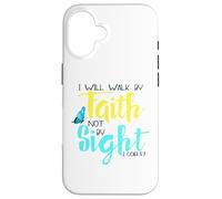 2 Cor. 5:7 - Je marcherai par la Foi et Non par la Vue, Papillon Coque pour iPhone 16