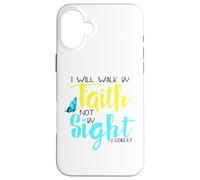 2 Cor. 5:7 - Je marcherai par la Foi et Non par la Vue, Papillon Coque pour iPhone 16 Plus