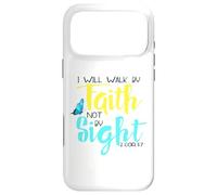 2 Cor. 5:7 - Je marcherai par la Foi et Non par la Vue, Papillon Coque pour iPhone 17 Pro Max