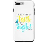 2 Cor. 5:7 - Je marcherai par la Foi et Non par la Vue, Papillon Coque pour iPhone 7 Plus/8 Plus