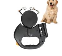 2 corde rétractable pour chiens, deux chiens de corde pour animaux de compagnie rétractables réfléchissants, poignée antidérapante impulsivement réfléchie automatiquement corde de chien moelleuse, cor