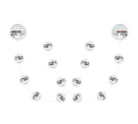 2 Cordes Guirlande Boule Disco Suspendue Argenté en Verre | Boule à Facettes Suspendue, Boules Disco Miroir, Décor Photo, Fond Multi-usage