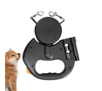 2 cordes rétractables pour chien - Corde extensible verrouillable pour animaux domestiques, crochet pratique et ergonomique qui démêle automatiquement la corde de marche pour chiens de petite, moyenne