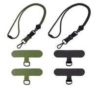 2 Cordons Et 4 Clips Pour Téléphone Portable, Cordons Pour Téléphone Portable, Cordons D'Identification, Cordons Avec Boucles De Sécurité, Cordons Réglables, Accessoires Pour Téléphone Portable.