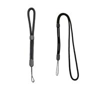 2 Cordons Noirs Pour Téléphone Portable, Dragonnes Réglables, Tressés Et Rétractables - Accessoires De Sac À Dos Pour Téléphones, Appareils Photo, Bouteilles D'Eau