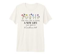 2 Corinthians 5:17 New Creation in Christ New Life Christian T-Shirt Haut de Gamme