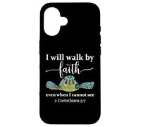 2 Corinthians 5 17 We Walk by Faith Not by Sight Bible Verse Coque pour iPhone 16