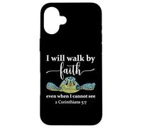 2 Corinthians 5 17 We Walk by Faith Not by Sight Bible Verse Coque pour iPhone 16 Plus