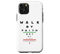2 Corinthians 5:7 - Walk by Faith Not by Sight Vision Chart Coque pour iPhone 11 Pro