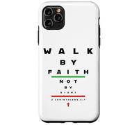 2 Corinthians 5:7 - Walk by Faith Not by Sight Vision Chart Coque pour iPhone 11 Pro Max