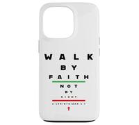 2 Corinthians 5:7 - Walk by Faith Not by Sight Vision Chart Coque pour iPhone 13 Pro