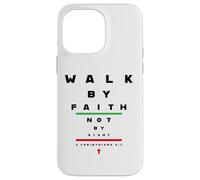2 Corinthians 5:7 - Walk by Faith Not by Sight Vision Chart Coque pour iPhone 14 Pro Max