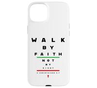 2 Corinthians 5:7 - Walk by Faith Not by Sight Vision Chart Coque pour iPhone 15 Plus