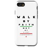 2 Corinthians 5:7 - Walk by Faith Not by Sight Vision Chart Coque pour iPhone SE (2020) / 7/8