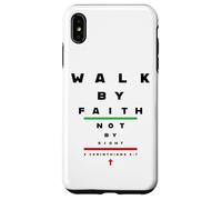 2 Corinthians 5:7 - Walk by Faith Not by Sight Vision Chart Coque pour iPhone XS Max