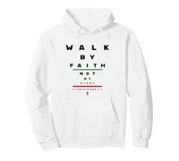 2 Corinthians 5:7 - Walk by Faith Not by Sight Vision Chart Sweat à Capuche