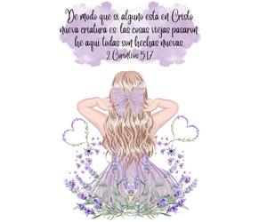 2 Corintios 5:17 De modo que si alguno está en Cristo, nueva criatura es.: Libreta de notas cristianas - Diseño violeta, 130 páginas para escribir, con versículos inspiradores