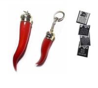 2 cornes 6/14 cm environ et une carte totonne hommage à surprise, bosbo main cornes corne amulette horn charms lucky bosbo scio porte-fotuna porte-clés napolitains naples