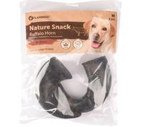 Flamingo Friandise Chien - Corne de Buffle Moyenne - 360g - sans Gluten - Occupation Longue durée - Soin bucco-Dentaire