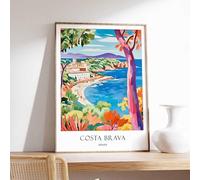 2 Costa Brava Poster Spain Poster Beach Poster Mediterranean Poster European Poster Costa Brava Poster A5 - Décoration murale inspirante et motivante pour la vie quotidienne Citation encourageante de