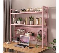 2 Couches DIY Étagère Livre Bureau Bibliothèque Organisateur De Bureau À Poser, Bibliothèque De Bureau En Fer Forgé, Organisateur De Bureau Avec Planche Perforée, Présentoir De Bureau En Métal (Color