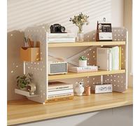 2 Couches DIY Étagère Livre Bureau Bibliothèque Organisateur De Bureau À Poser, Bibliothèque Pour Bureaux D'ordinateur, Étagère De Rangement Pour Maison Dortoir Bureaux(A,50x20x36CM/20x8x14in)