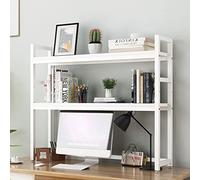 2 Couches DIY Étagère Livre Bureau Bibliothèque Organisateur De Bureau À Poser, Étagères De Rangement Industrielles De Bureau D'ordinateur, Étagère À Poser Sur Bureau, Pour Bureaux, Salons ( Color : W