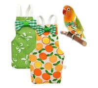 2 Couches pour Oiseaux, Article Couches de Perroquet,avec Un Motif Arc et Orange respectivement, Vêtements de Couches d'oiseau réutilisables lavables pour Perruche, Mini Ara, Perruche, canari