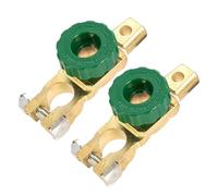 2 coupe-batterie 12 V ou 24 V, pinces isolantes de batterie avec bouton vert pour voitures, bateaux, camions, véhicules et tracteurs