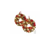 Britesta 2 couronnes de Noël sans fil avec 20 LED - 28 cm