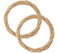 2 couronnes décoratives en osier 25 cm - Artemio Beige G