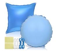 2 Coussin Hivernage Piscine Hors Sol en PVC Épais Coussin Produit Piscine Hivernage Gonflables de 1.2 × 1.2 m pour Bache de Piscines Hors Sol Jacuzzi Gonflable etc Foncé 1 Carré / 1 Rond