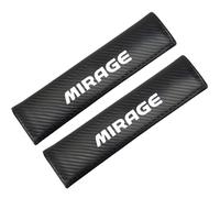 2 Coussinets De Ceinture De Sécurité De Voiture En Cuir De Fibre De Carbone Pour Mitsubishi MIRAGE Sangle De Ceinture De Sécurité Douce Et Confortable Coussin D'épaule Pour Bagages