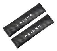 2 Coussinets De Ceinture De Sécurité De Voiture En Cuir De Fibre De Carbone Pour Mitsubishi PAJERO Sangle De Ceinture De Sécurité Douce Et Confortable Coussin D'épaule Pour Bagages