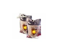 : 2 coussins bloque porte à LED motif de bougie chauffe-plat - 20 x 14 cm