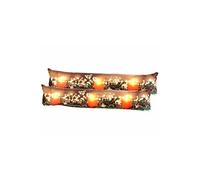 Infactory : 2 coussins de porte à 3 LED avec motifs bougies - 90 x 20 cm