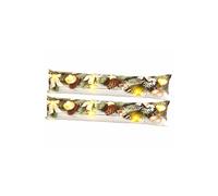 : 2 coussins de porte à 7 LED avec motifs de Noël - 90 x 20 cm
