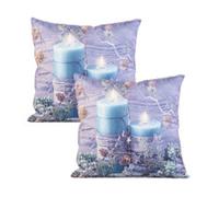 2 coussins LED à motif Bougies Infactory