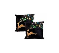 Infactory : 2 coussins lumineux décoratifs Renne - 45 x 45 cm