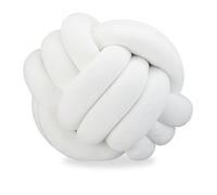 Relaxdays 2 x coussins à nœuds blancs