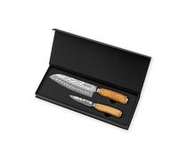 2 couteaux de cuisine Wusaki Damas 10Cr en coffret élégant noir Wusaki
