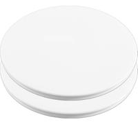 2 couvercles Ø 23,5 cm en blanc pour saladier en mélamine et verre Ø 23 cm