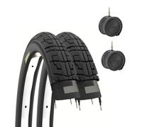 ECOVELO Pneus Couvertures 2 X 1,75 2 (47-203) + caméras Adulte Unisexe, Noir, 12 1/2 X 1.75 X 2 1/4