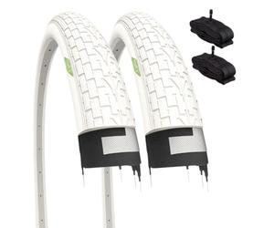 2 couvercles Blancs 20 x 1,95 (50-406) + Chambres à air vanne américaine Schrader vélo BMX Free Style