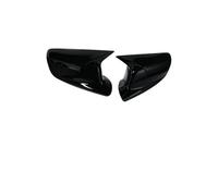 2 couvercles de rétroviseurs en Fiber de carbone Convient pour BMW série 7 E65 E66 E46, capuchons de porte latérale, accessoires de voiture 2001 - 2008(Bright black)