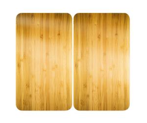 2 couvre-plaques protection motifs bois Wenko by Maximex