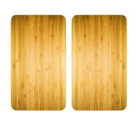 2 Couvre-Plaques Universel Bois - 30 X 52 Cm - Marron Marron