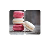 2 Couvre-Plaques Universel Macarons - 30 X 52 Cm - Gris Gris