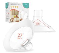 2 couvre-tétons 27 mm en matériau souple pour tire-lait Medela, bord Softflex à angle large 105°, spécialement conçus pour Medela Pump in Style, Symphony, Freestyle, Sonata, Maxflow, Signature Pro